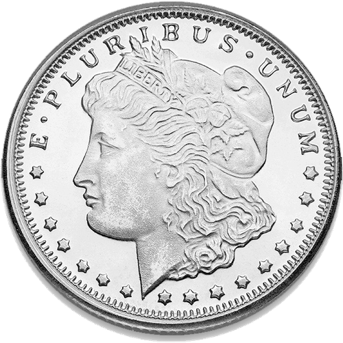1 oz Morgan-design silver round